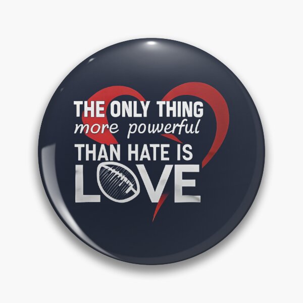 Item preview, The Only Thing More Powerful Than Hate Is Love Football Heart Graphic Design designed and sold by Uglyandcute.