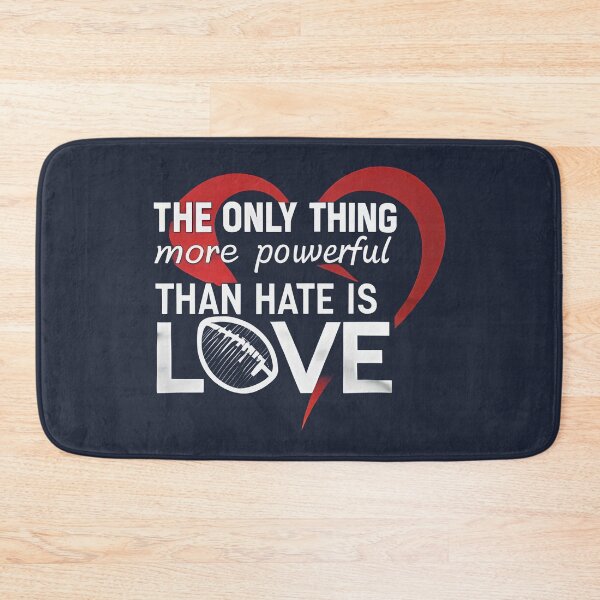 Item preview, The Only Thing More Powerful Than Hate Is Love Football Heart Graphic Design designed and sold by Uglyandcute.