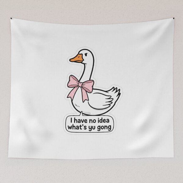 Item preview, Silly Goose with Pink Bow - I Have No Idea Meme designed and sold by OMG DSGN.