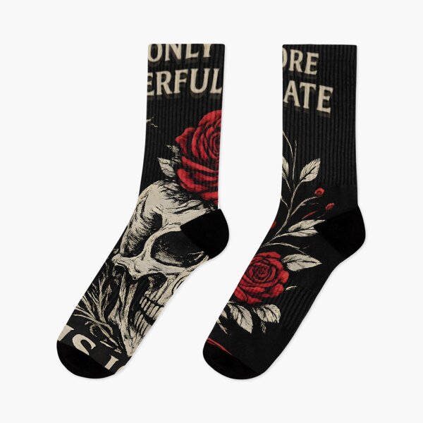 Item preview, Power of Love - Vintage Skull & Red Roses Graphic - Philosophical Tattoo Style Aesthetic Tee. designed and sold by Hamza25const.