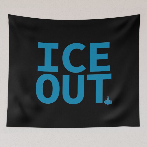 Item preview, ICE OUT - Middle Finger (blue) designed and sold by Thelittlelord.