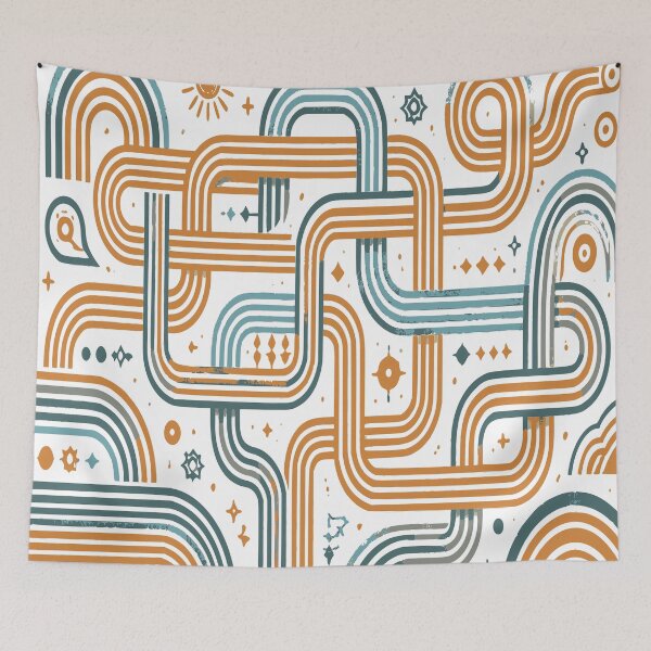 Item preview, Joy Loops Playful Line Maze Art designed and sold by zamew.