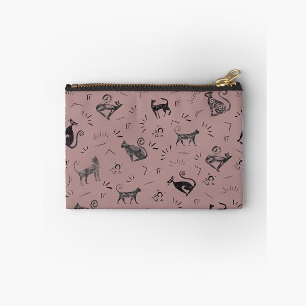 Item preview, Cave Art Cats on Dusty Gray Pink designed and sold by KSimpson838.