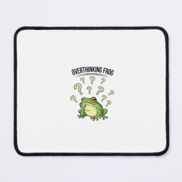 Item preview, frog doing human things: overthinking everything deeply designed and sold by BorenStore.