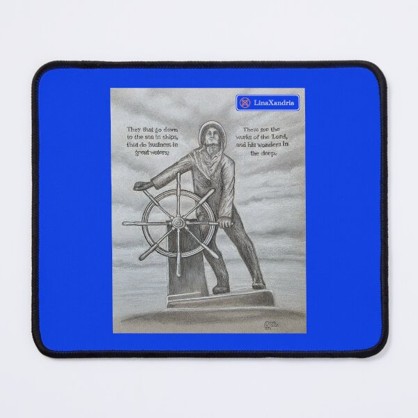 Item preview, The man at the wheel drawing for Gloucester, MA, USA designed and sold by LinaXandria.