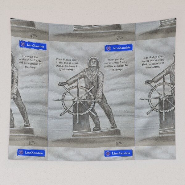 Item preview, The man at the wheel drawing for Gloucester, MA, USA designed and sold by LinaXandria.