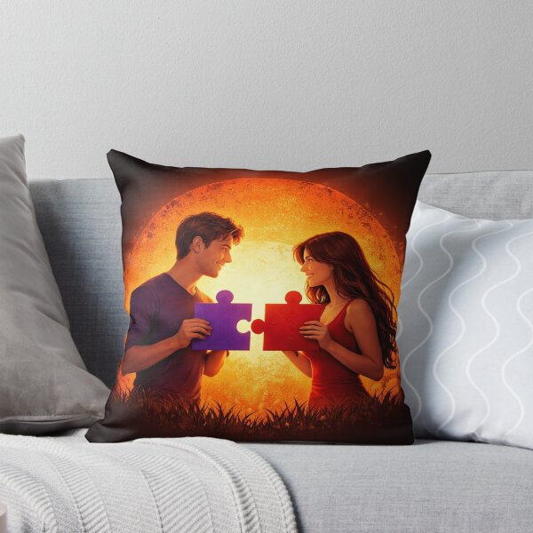 Item preview, Perfect Match Puzzle Love Couple Silhouette Design designed and sold by FernandsOficial.