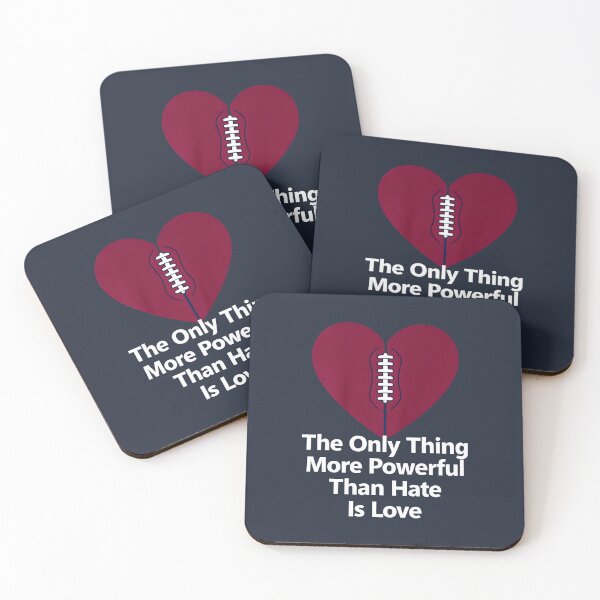 Item preview, The Only Thing More Powerful Than Hate Is Love Football Heart Graphic Design designed and sold by Uglyandcute.