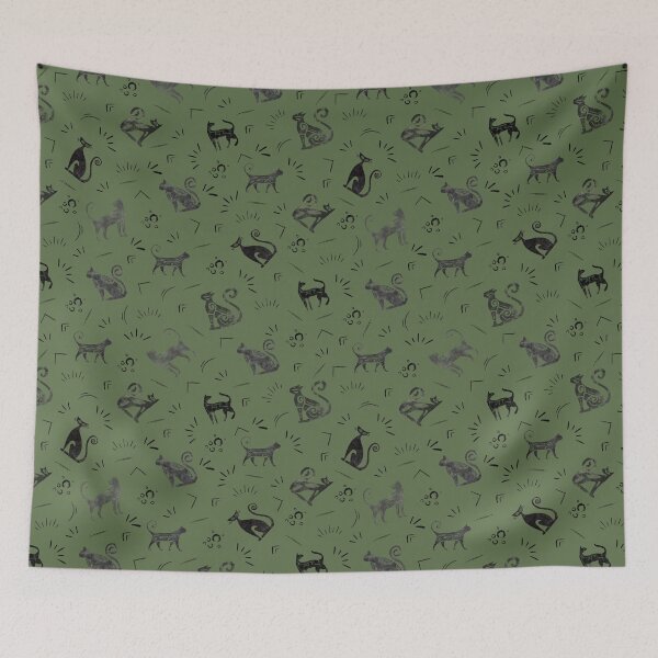 Item preview, Cave Art Cats on Reseda Green  designed and sold by KSimpson838.