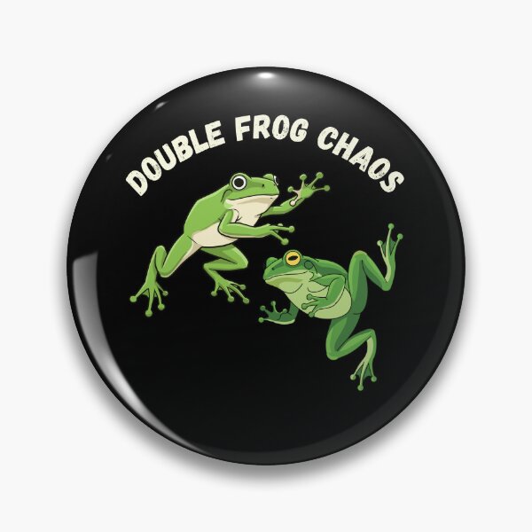Item preview, Double Frog Chaos – Funny Cartoon Frog Design designed and sold by MadeByMira.