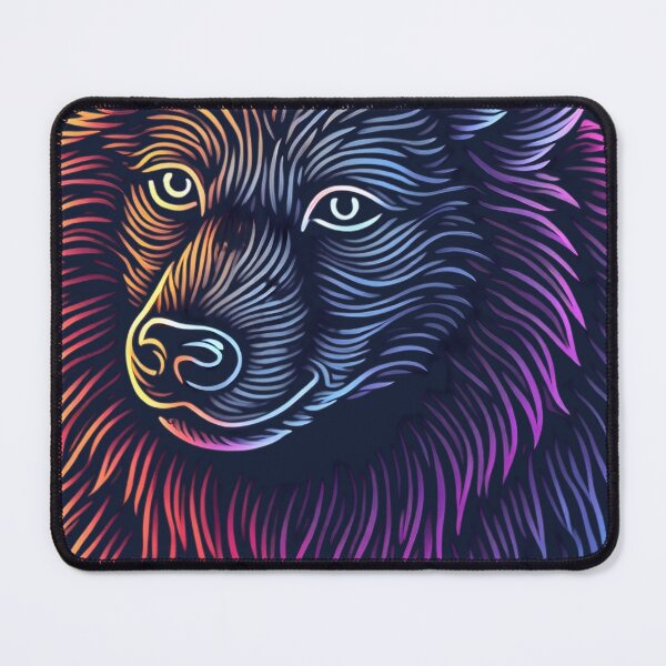 Item preview, Neon Wolf Spirit – Colorful Abstract Wolf Art designed and sold by M22--.