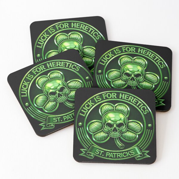 Item preview, Green Luck is for Heretics St Patricks Day Skull designed and sold by gear-posters.