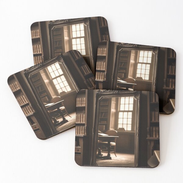 Item preview, Antique Mirror in Shadowed Study Room designed and sold by semenol.