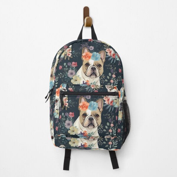 Item preview, French Bulldog Floral Throw Blanket designed and sold by candiscamera.