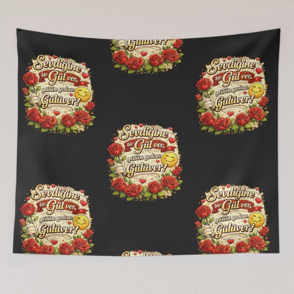 Item preview, Sevdiğine Bir Gül Ver Gülün Yoksa Gülüver Shirt – Turkish Romantic Quote Love Design designed and sold by MCdsgns.
