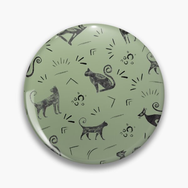 Item preview, Cave Art Cats on Sage Green designed and sold by KSimpson838.
