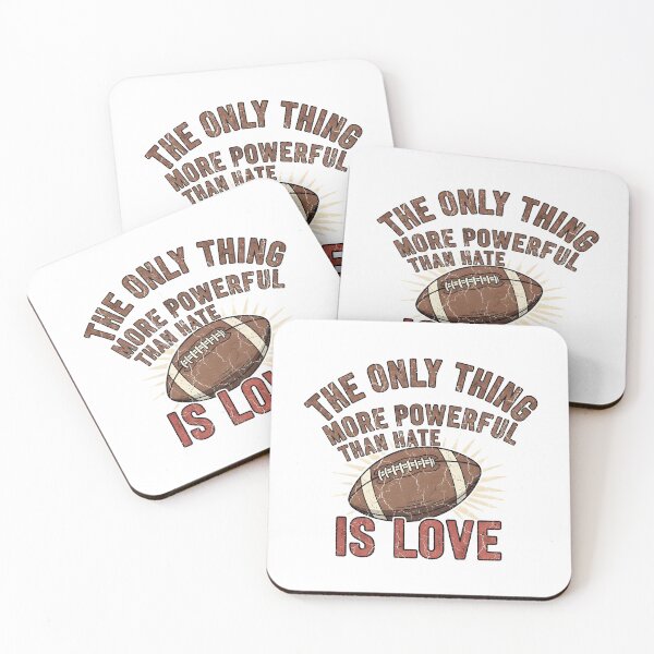 Item preview, The Only Thing More Powerful Than Hate Is Love Vintage Football Quote Shirt designed and sold by Uglyandcute.