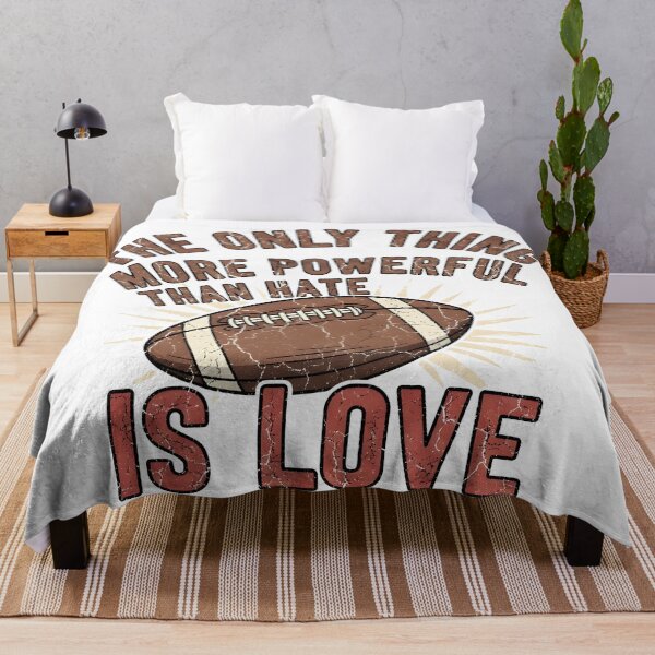 Item preview, The Only Thing More Powerful Than Hate Is Love Vintage Football Quote Shirt designed and sold by Uglyandcute.