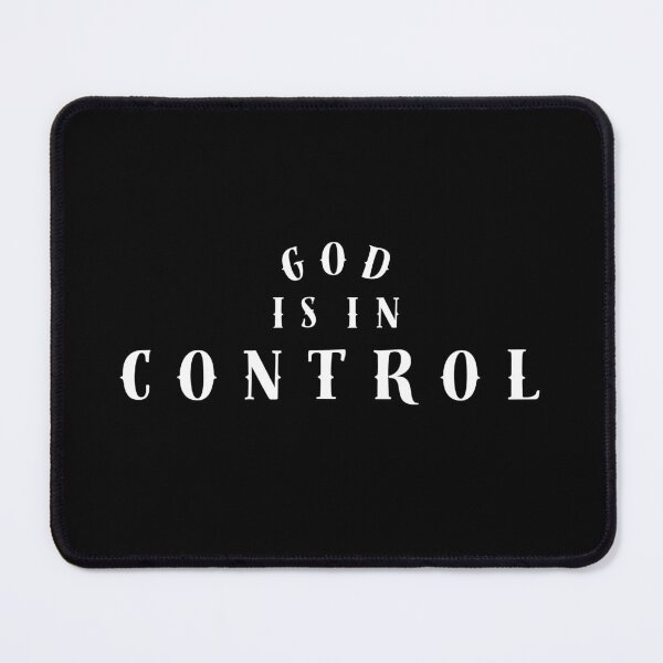 Item preview, God Is In Control Minimalist Christian Quote Typography designed and sold by FaithVerseDesigns.