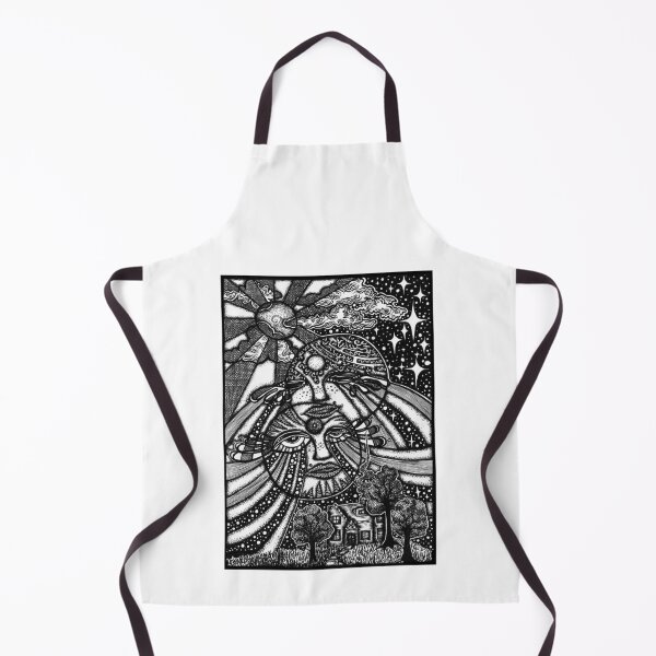 Item preview, Delore Sun Moon Celestial Black White Gothic Art designed and sold by MollyDecember.