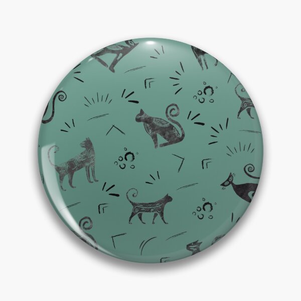 Item preview, Cave Art Cats on Gray Turquoise designed and sold by KSimpson838.