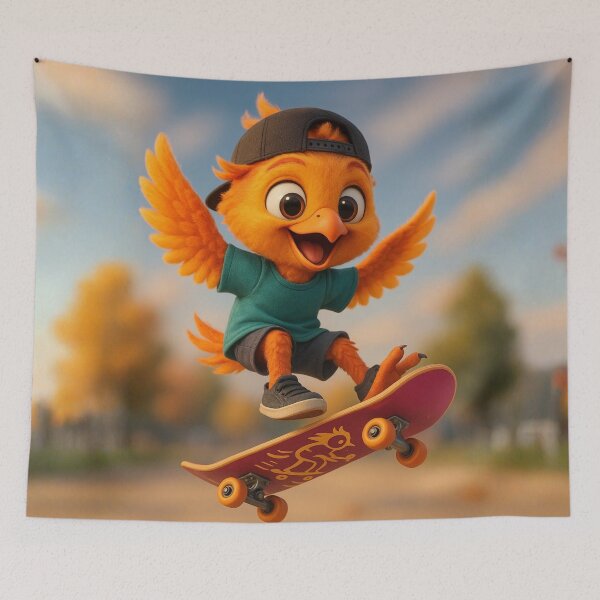 Item preview, Skater Phoenix Boy designed and sold by Sillytoe.