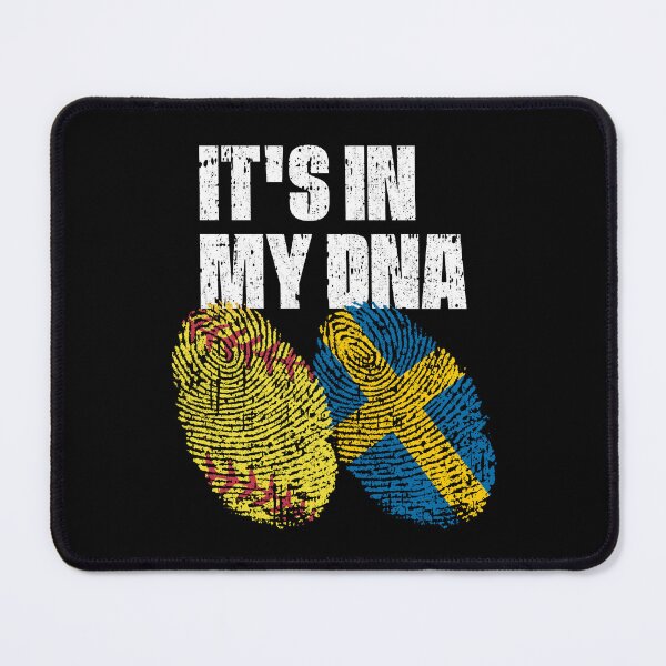 Item preview, IT'S IN MY DNA Softball - Sweden Flag Fingerprint designed and sold by CosmoKitsch.