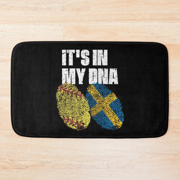 Item preview, IT'S IN MY DNA Softball - Sweden Flag Fingerprint  designed and sold by CosmoKitsch.