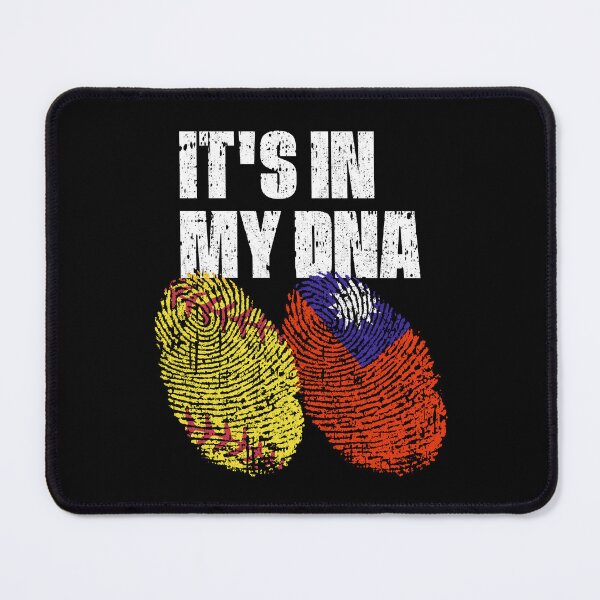 Item preview, IT'S IN MY DNA Softball - Taiwan Flag Fingerprint designed and sold by CosmoKitsch.