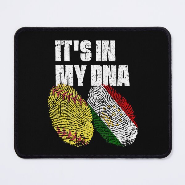 Item preview, IT'S IN MY DNA Softball - Tajikistan Flag Fingerprint designed and sold by CosmoKitsch.