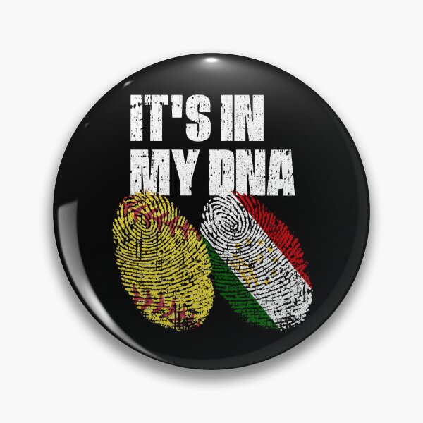 Item preview, IT'S IN MY DNA Softball - Tajikistan Flag Fingerprint  designed and sold by CosmoKitsch.