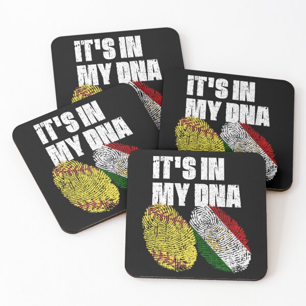 Item preview, IT'S IN MY DNA Softball - Tajikistan Flag Fingerprint  designed and sold by CosmoKitsch.