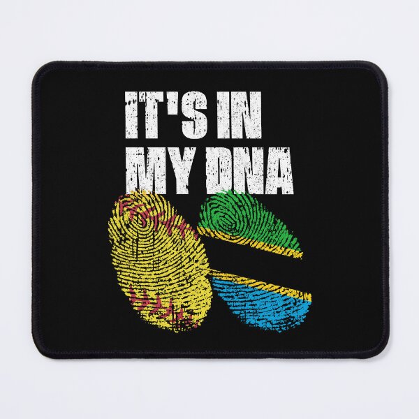 Item preview, IT'S IN MY DNA Softball - Tanzania Flag Fingerprint designed and sold by CosmoKitsch.