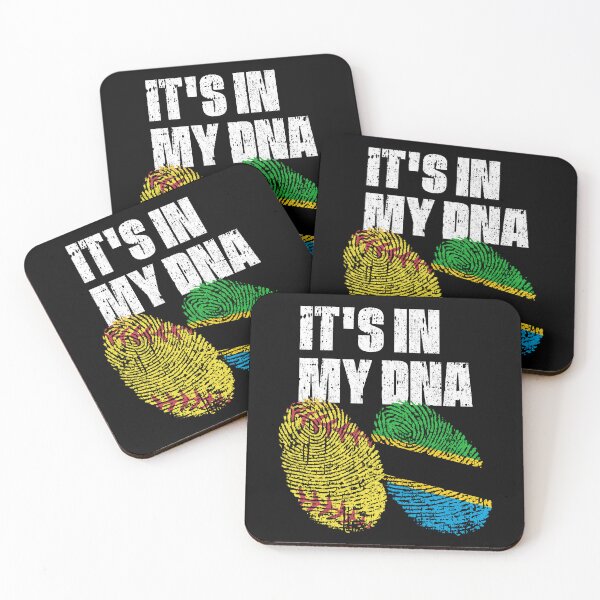 Item preview, IT'S IN MY DNA Softball - Tanzania Flag Fingerprint  designed and sold by CosmoKitsch.