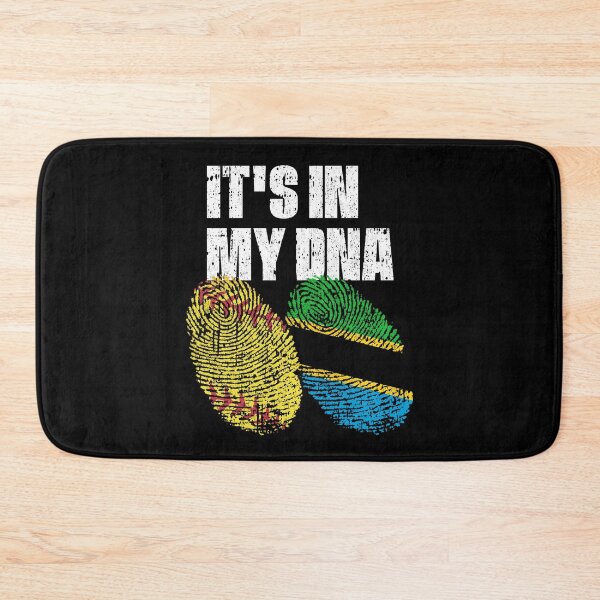 Item preview, IT'S IN MY DNA Softball - Tanzania Flag Fingerprint  designed and sold by CosmoKitsch.