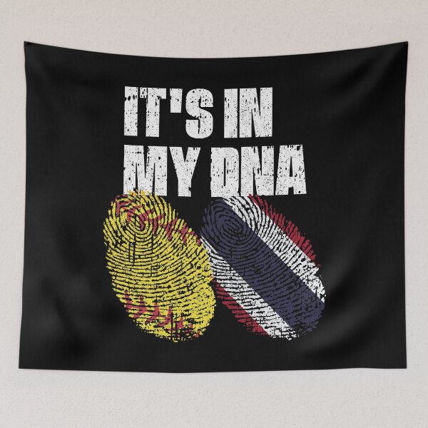 Item preview, IT'S IN MY DNA Softball - Thailand Flag Fingerprint  designed and sold by CosmoKitsch.