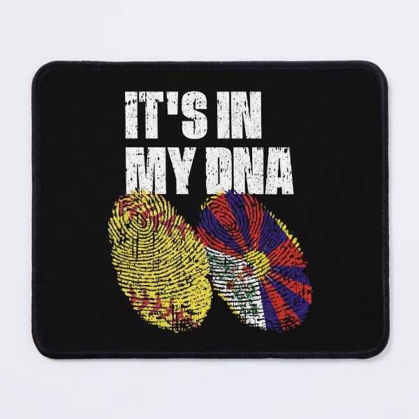 Item preview, IT'S IN MY DNA Softball - Tibet Flag Fingerprint designed and sold by CosmoKitsch.