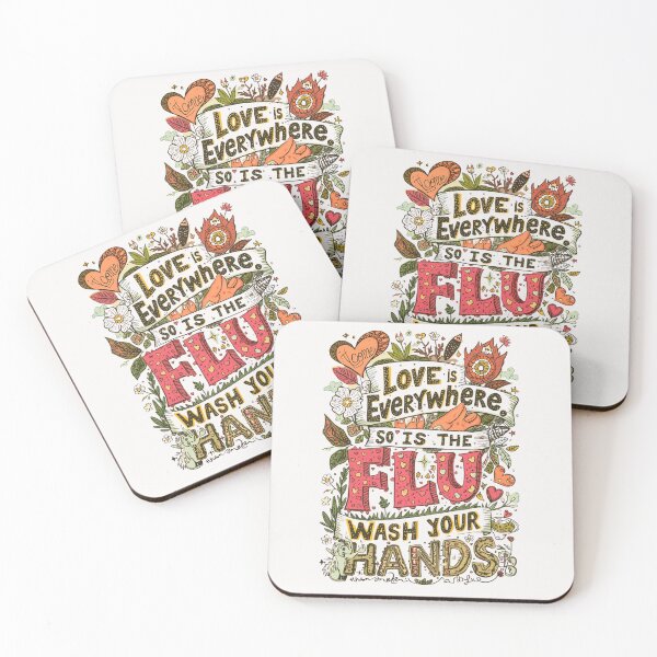 Item preview, Love is Everywhere So is The Flu Wash Your Hands designed and sold by Tom-Apex-Art.