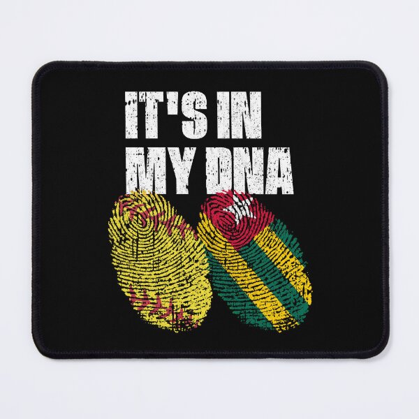 Item preview, IT'S IN MY DNA Softball - Togo Flag Fingerprint designed and sold by CosmoKitsch.