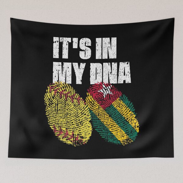 Item preview, IT'S IN MY DNA Softball - Togo Flag Fingerprint  designed and sold by CosmoKitsch.