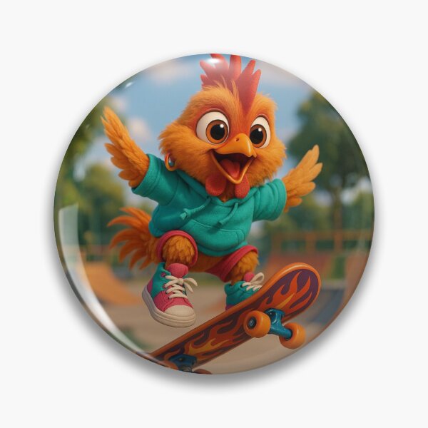 Item preview, Skater Phoenix Chicken designed and sold by Sillytoe.