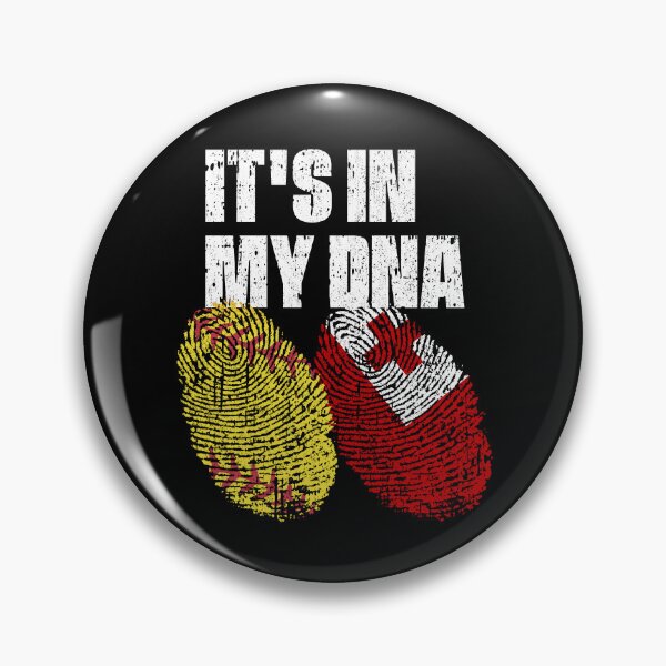 Item preview, IT'S IN MY DNA Softball - Tonga Flag Fingerprint  designed and sold by CosmoKitsch.