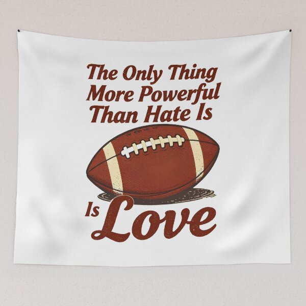 Item preview, The Only Thing More Powerful Than Hate Is Love Vintage Football Quote Shirt designed and sold by Uglyandcute.