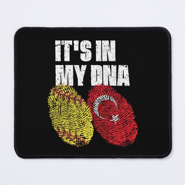 Item preview, IT'S IN MY DNA Softball - Turkey Flag Fingerprint  designed and sold by CosmoKitsch.