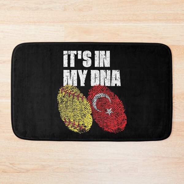 Item preview, IT'S IN MY DNA Softball - Turkey Flag Fingerprint  designed and sold by CosmoKitsch.