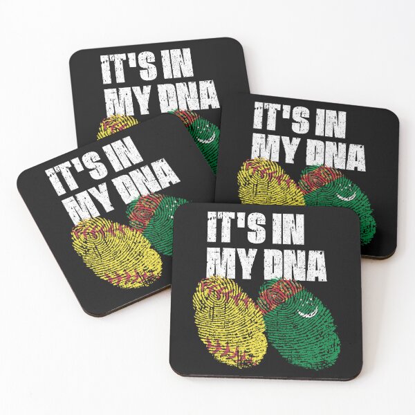 Item preview, IT'S IN MY DNA Softball - Turkmenistan Flag Fingerprint  designed and sold by CosmoKitsch.