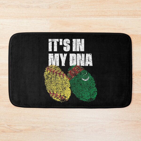 Item preview, IT'S IN MY DNA Softball - Turkmenistan Flag Fingerprint  designed and sold by CosmoKitsch.