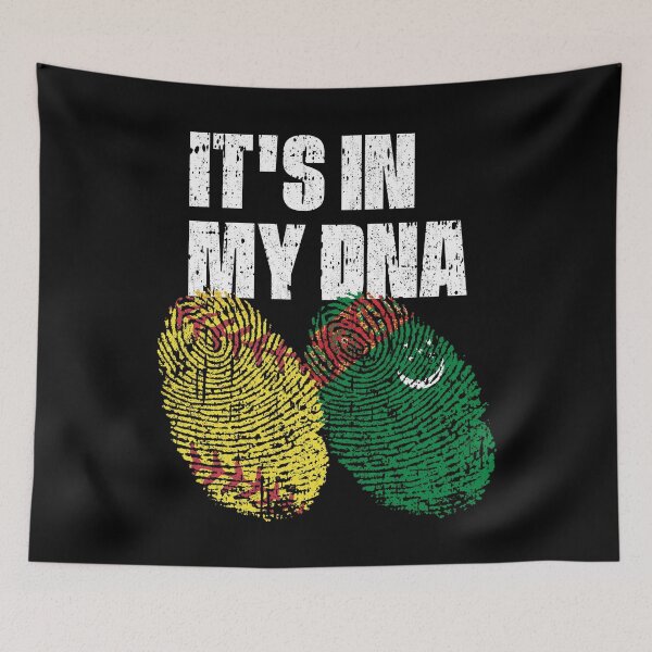 Item preview, IT'S IN MY DNA Softball - Turkmenistan Flag Fingerprint  designed and sold by CosmoKitsch.