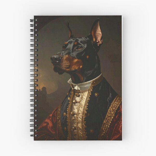 Aperçu de l'œuvre Portrait royal d'un doberman de style Renaissance créée et vendue par Rutvain.