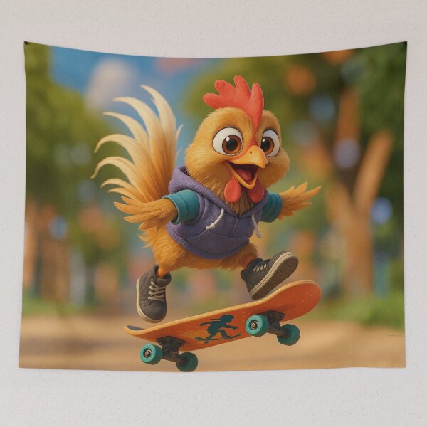 Item preview, Skater Phoenix Chicken designed and sold by Sillytoe.